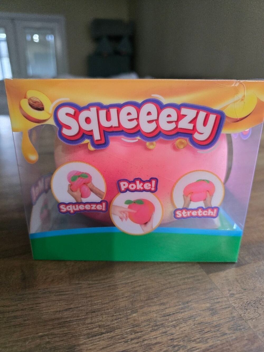 Sunny Days "Squeeezy" Peach Toy - New in Box
